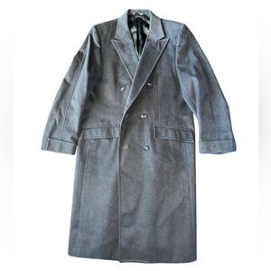 1970s/80s Vintage Kosins LeBaron Ultrasuede Charcoal Gray Overcoat